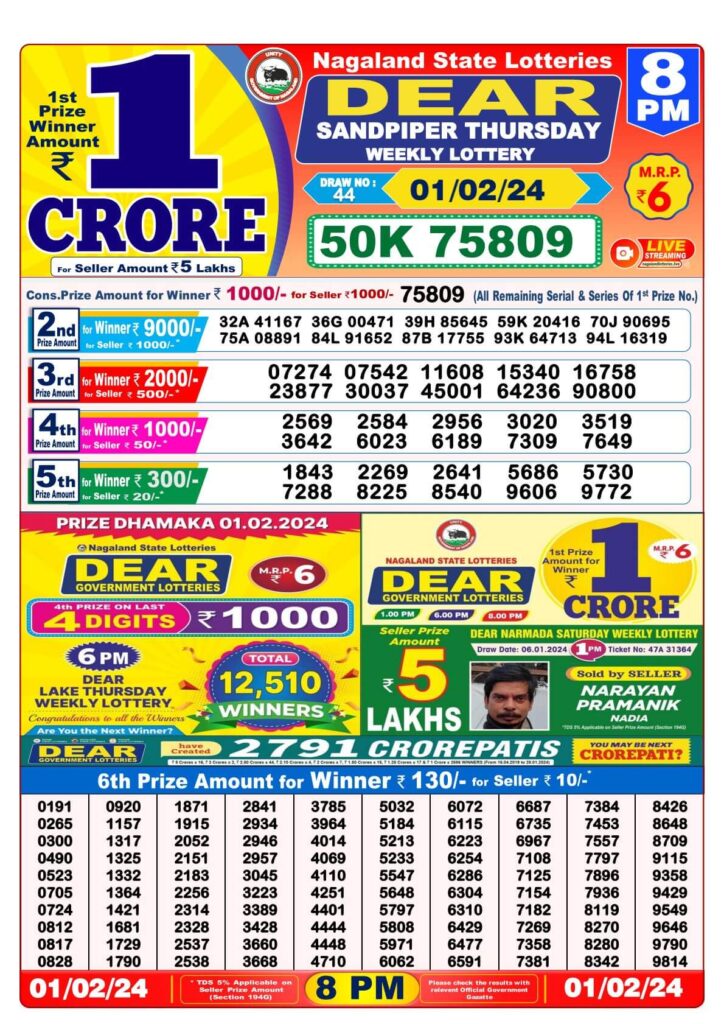 Lottery Result 8pm